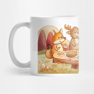 Friendsgiving Watercolor Animals Mug